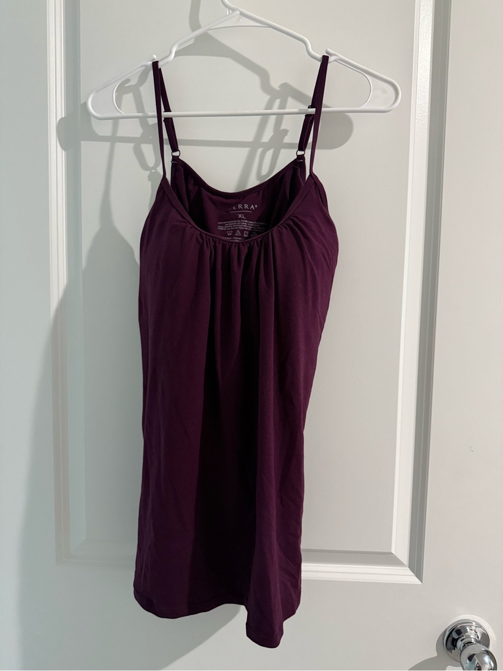 Serra Purple Cami Tank w/ Built-In Bra Sz XL